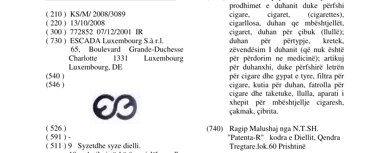 Zëri i markës Markë figurative në buletin