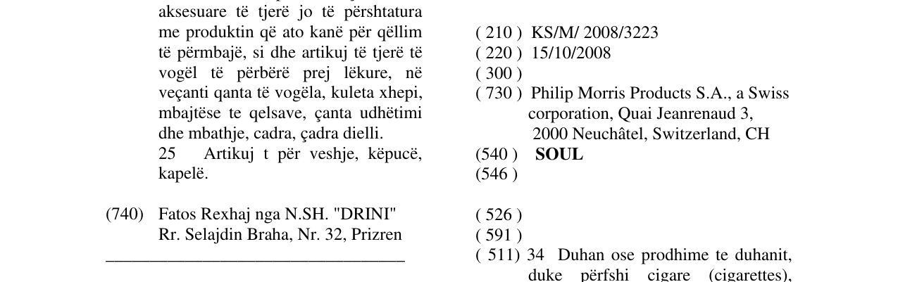 Zëri i markës SOUL në buletin