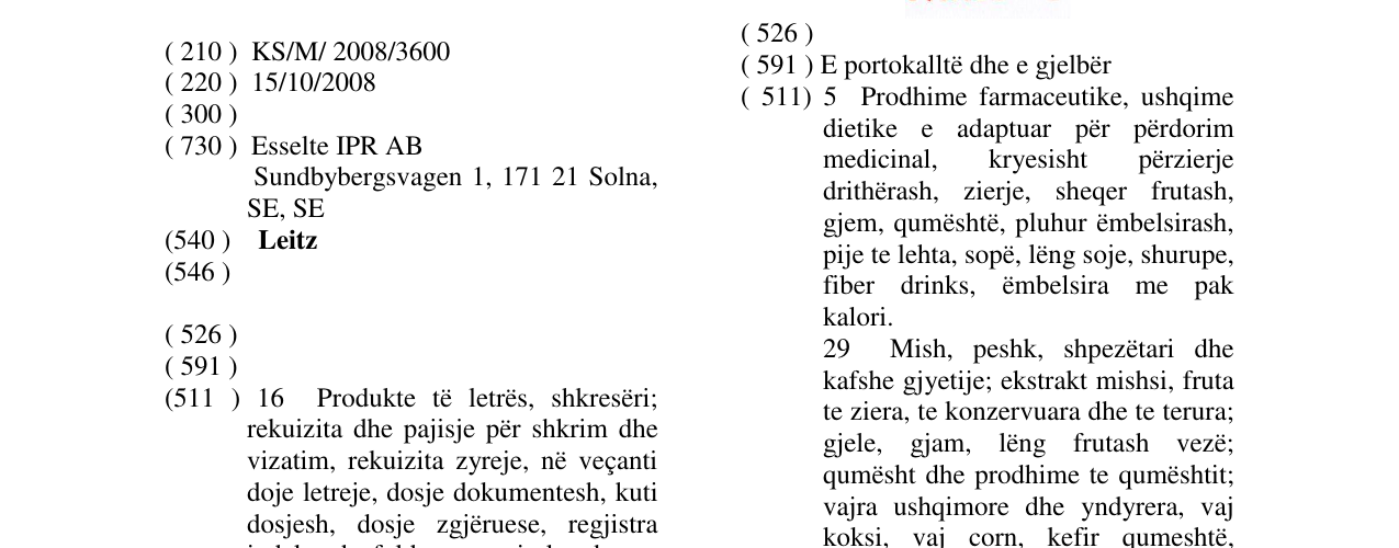 Zëri i markës Leitz në buletin