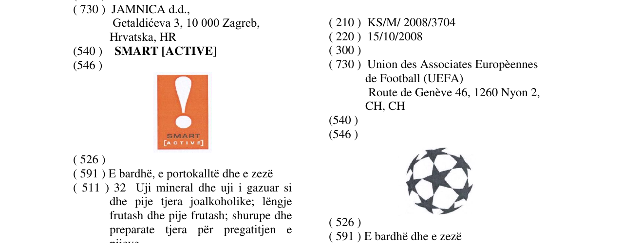 Zëri i markës Markë figurative në buletin