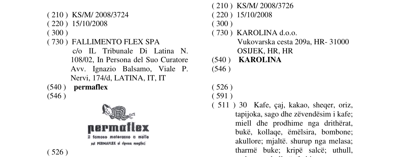 Zëri i markës permaflex në buletin