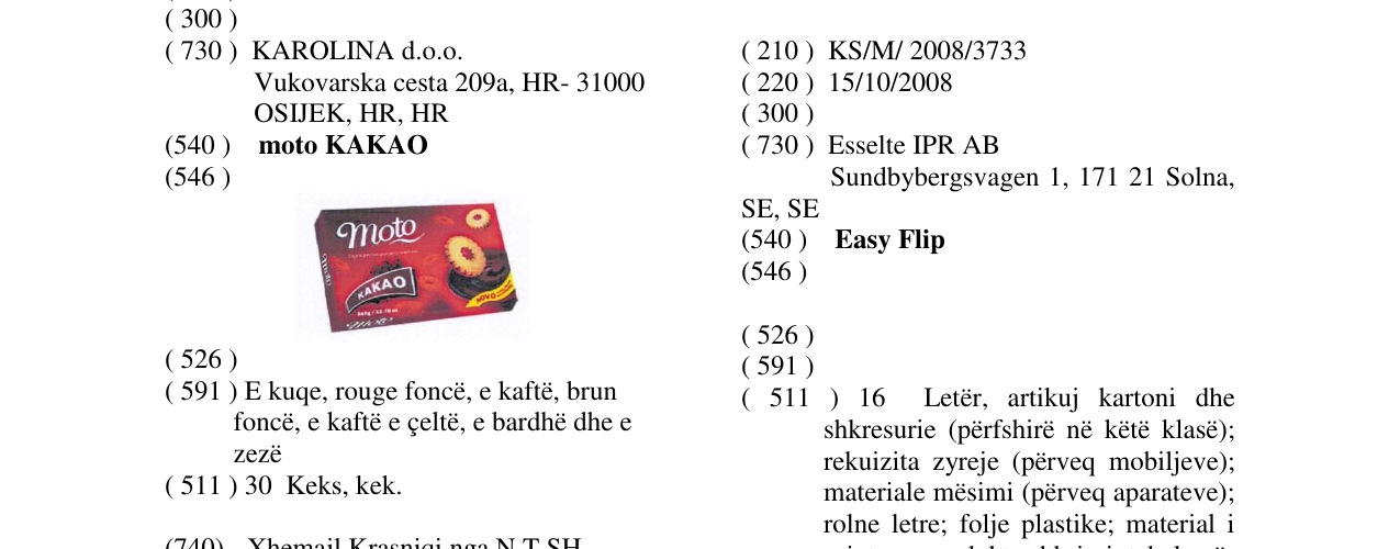 Zëri i markës Easy Flip në buletin