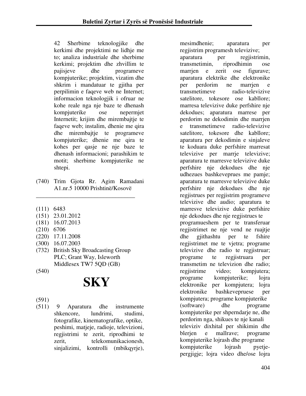 Faqja 404 e buletinit