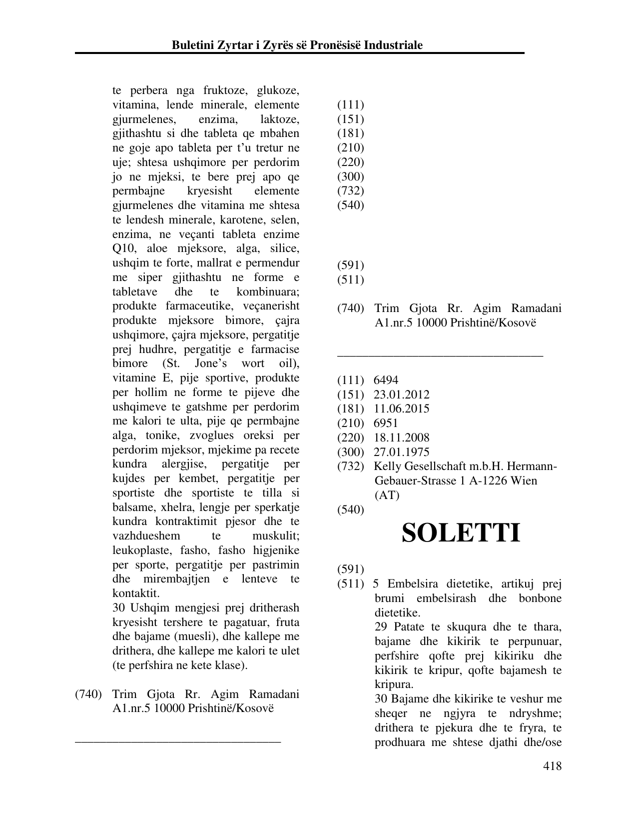 Faqja 418 e buletinit