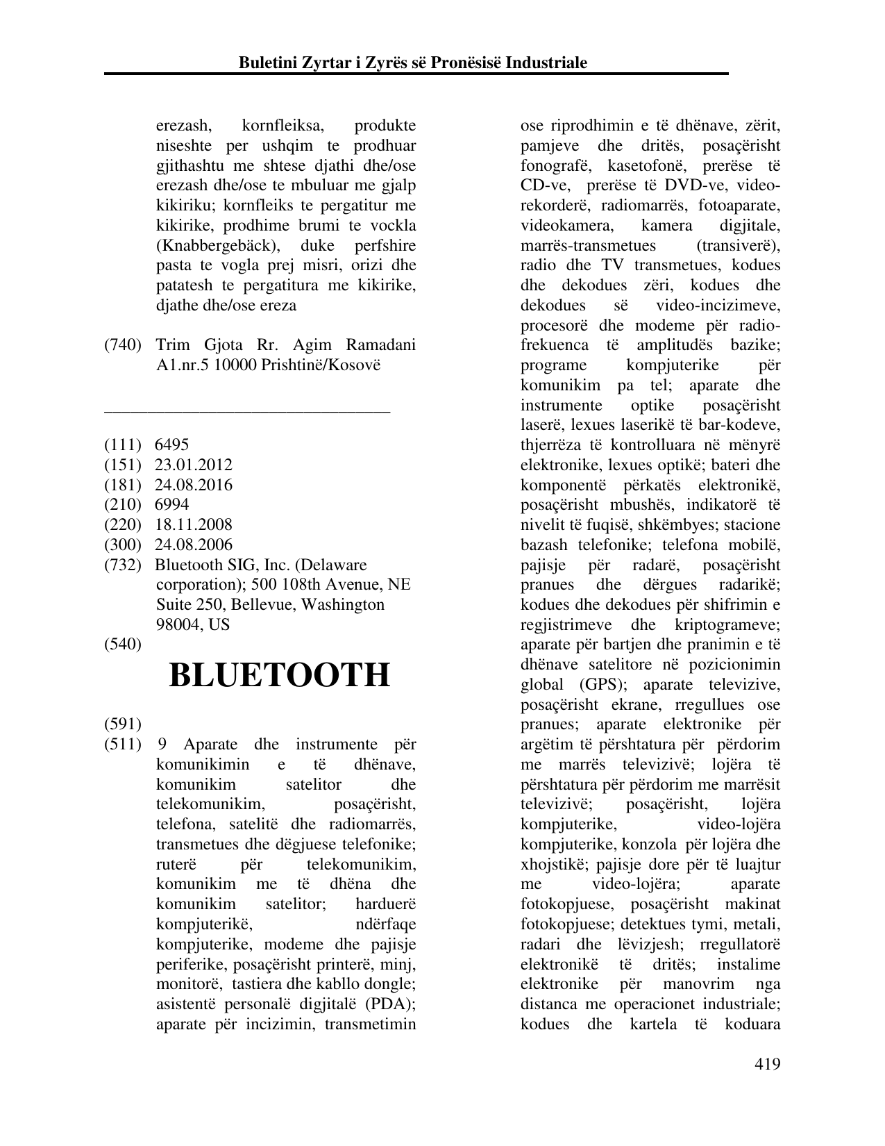 Page 419 of the bulletin