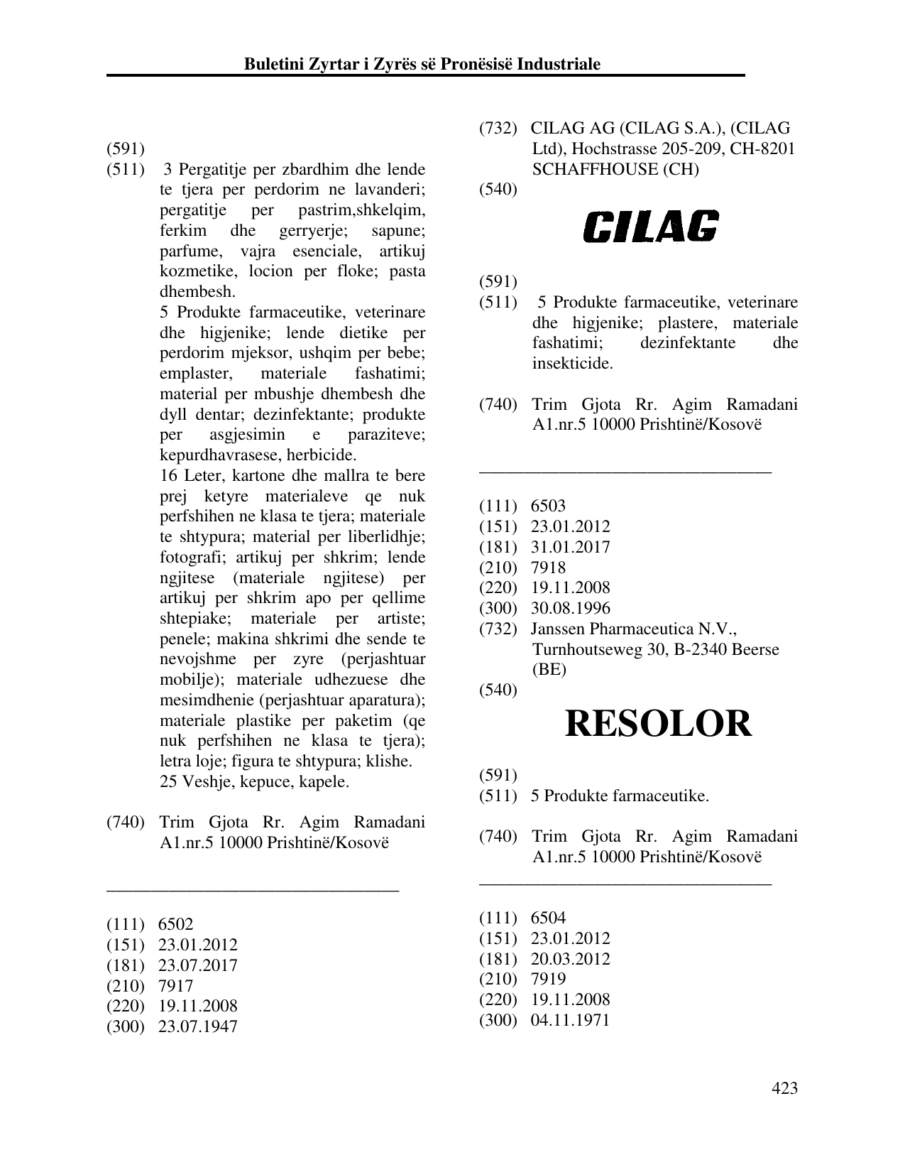 Faqja 423 e buletinit