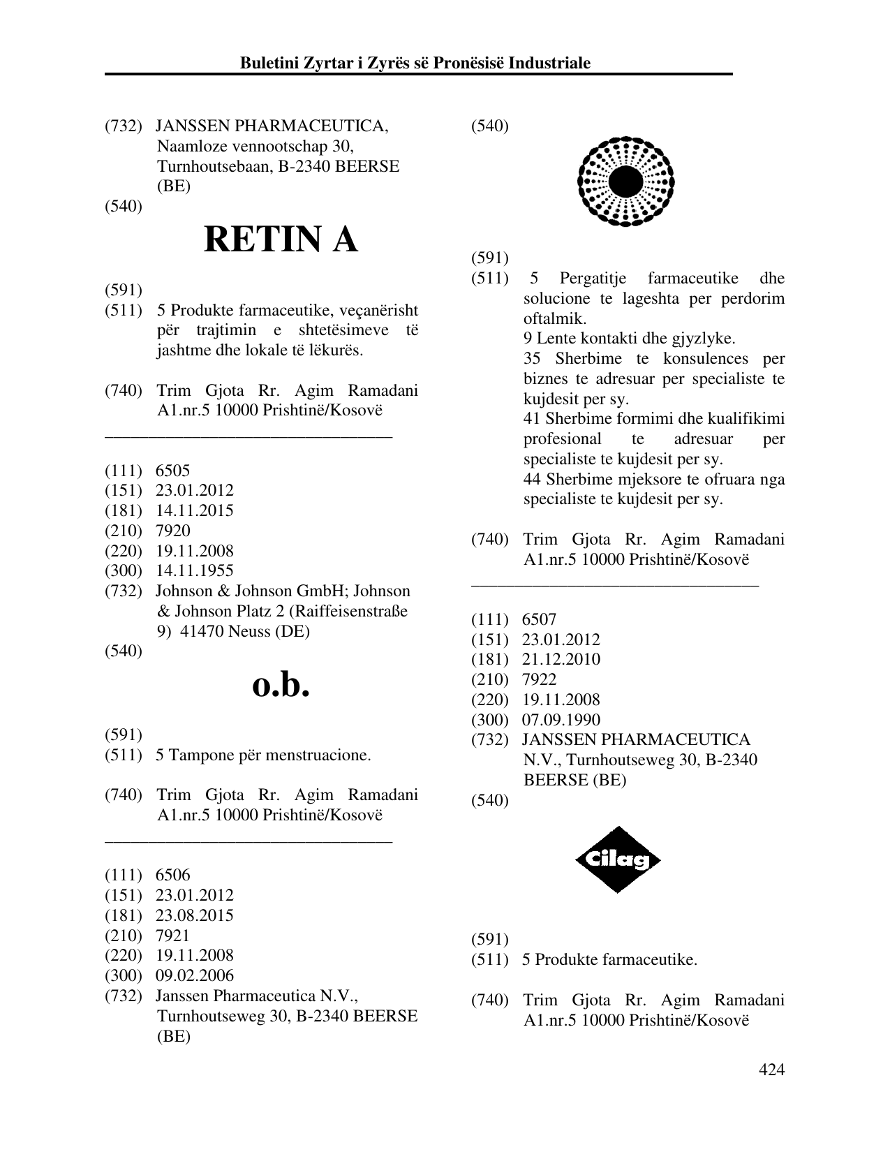 Faqja 424 e buletinit