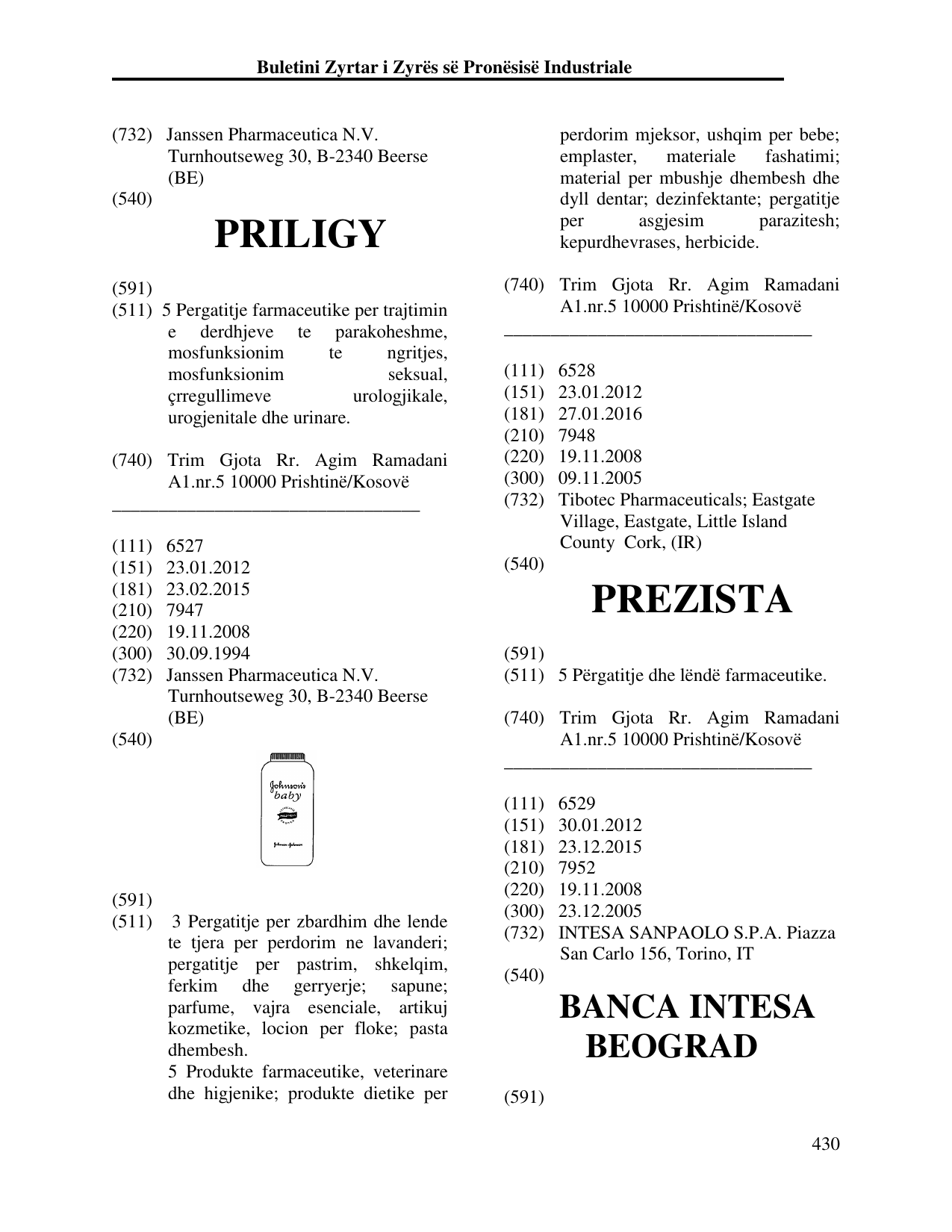 Faqja 430 e buletinit