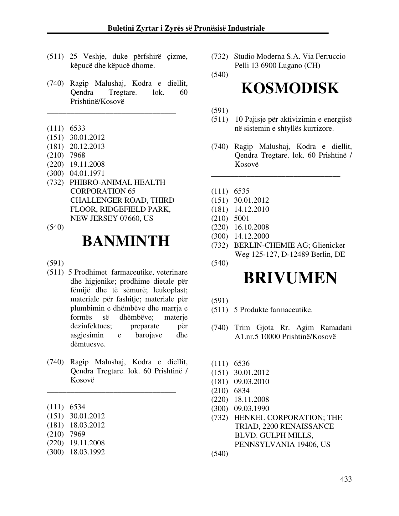 Faqja 433 e buletinit