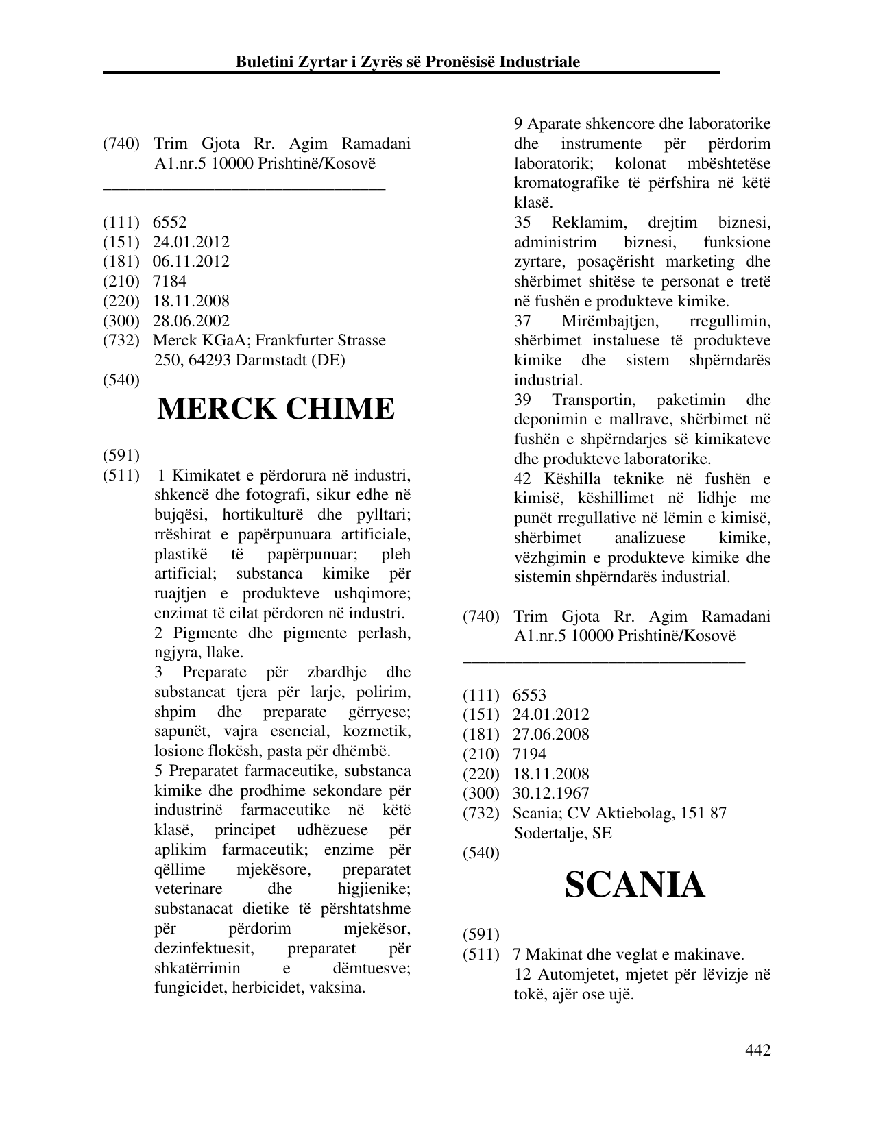 Faqja 442 e buletinit