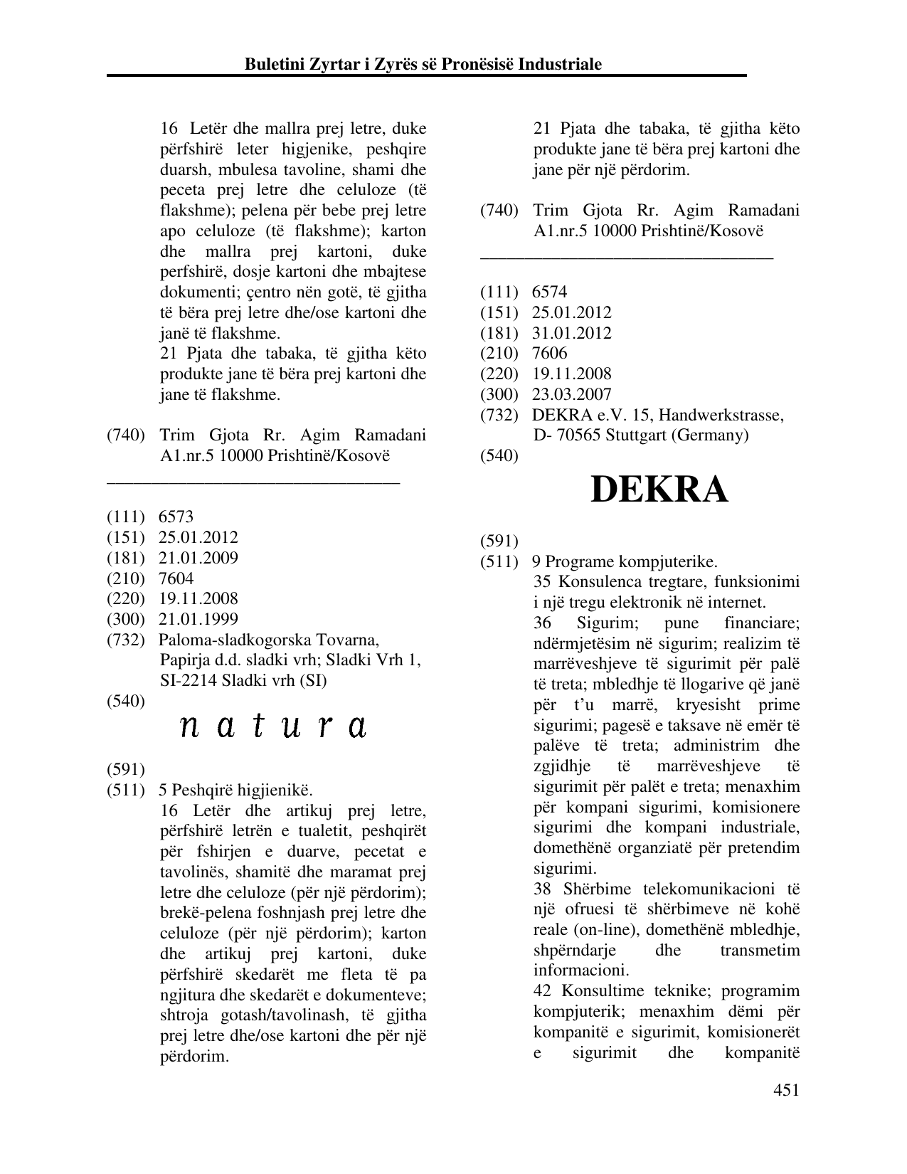 Faqja 451 e buletinit