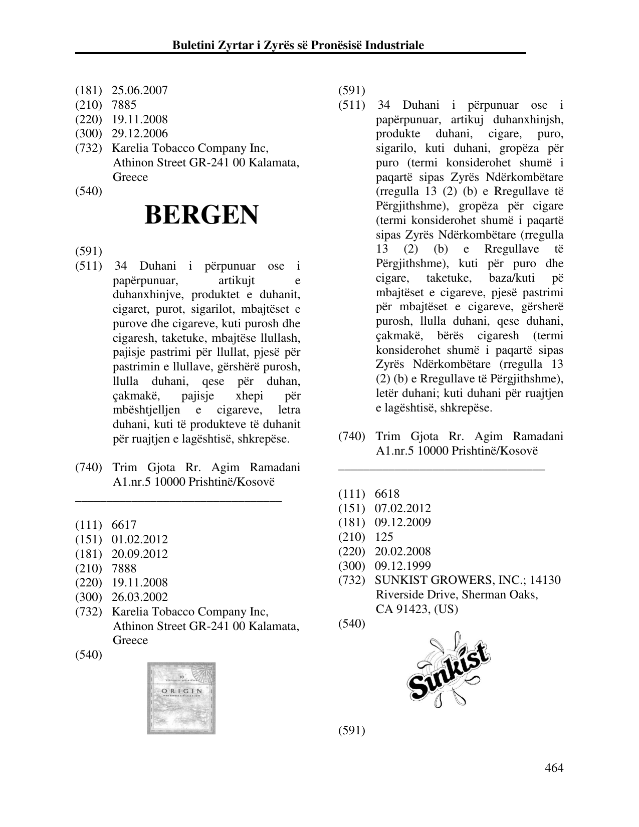 Faqja 464 e buletinit