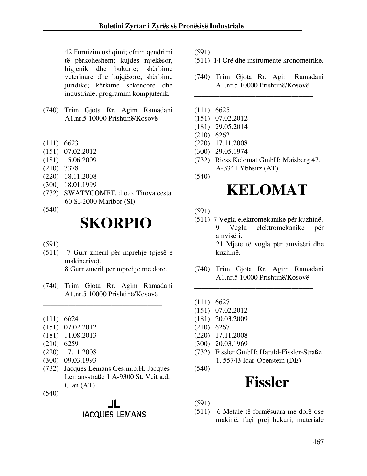 Faqja 467 e buletinit