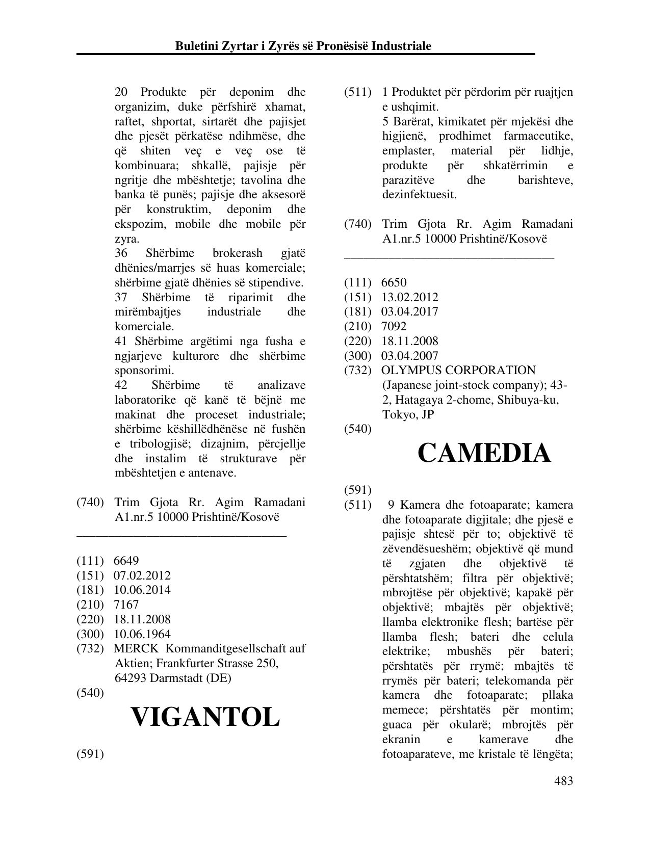 Faqja 483 e buletinit