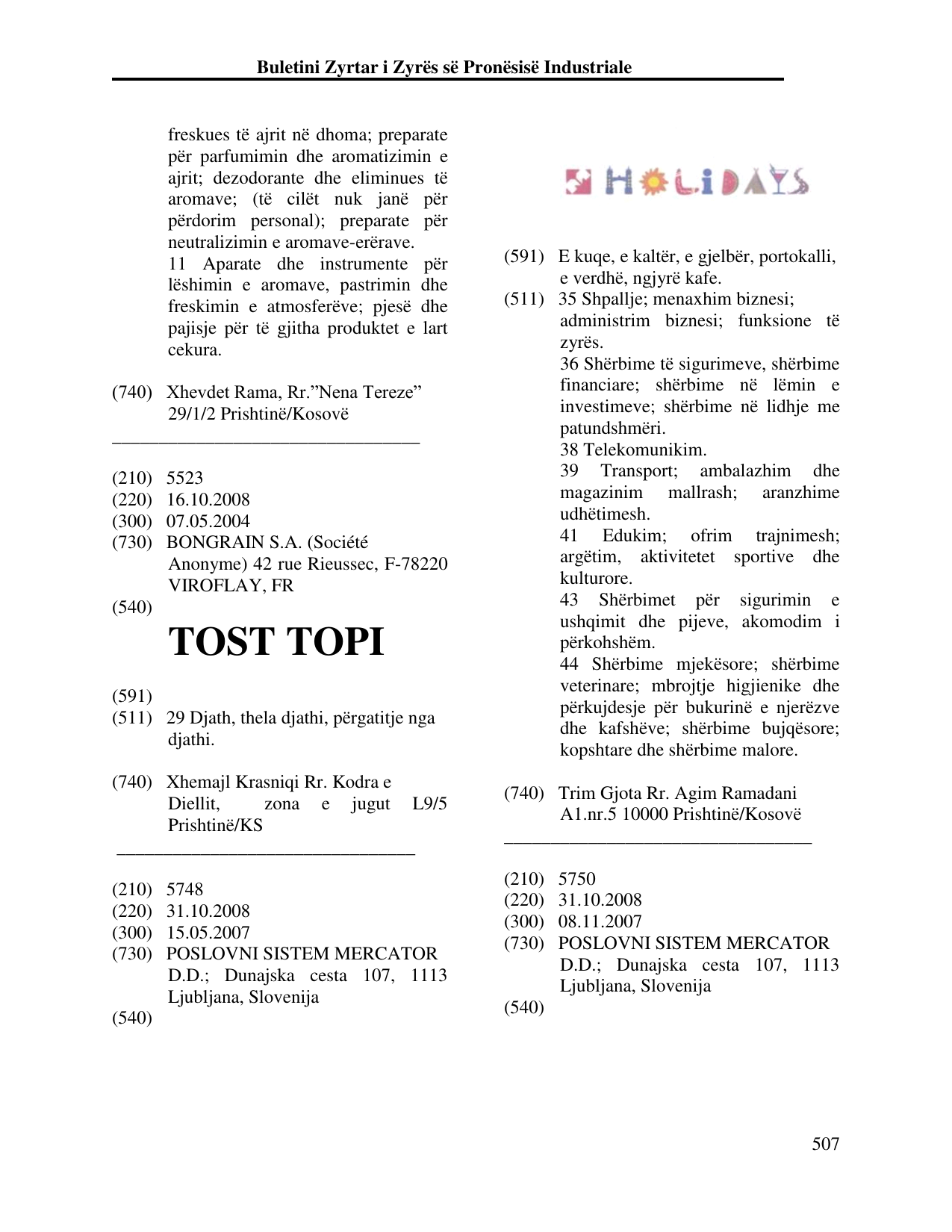 Faqja 507 e buletinit