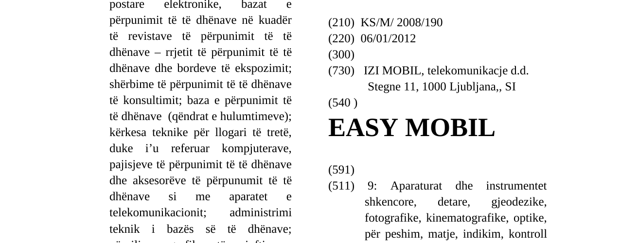 Zëri i markës EASY MOBIL në buletin