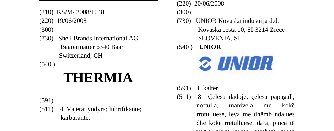Zëri i markës THERMIA në buletin
