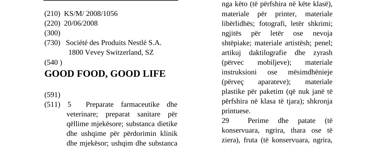 Zëri i markës GOOD FOOD, GOOD LIFE në buletin