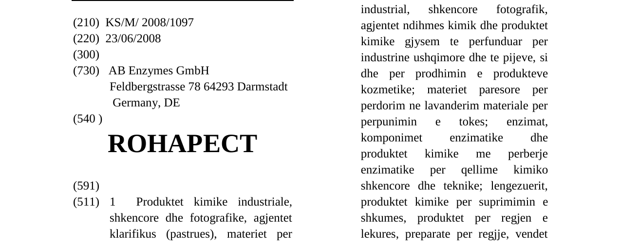 Zëri i markës ROHAPECT në buletin
