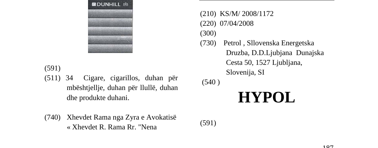 Zëri i markës HYPOL në buletin