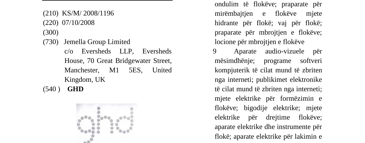 Zëri i markës GHD në buletin