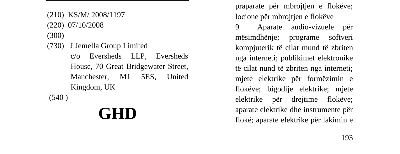 Zëri i markës GHD në buletin
