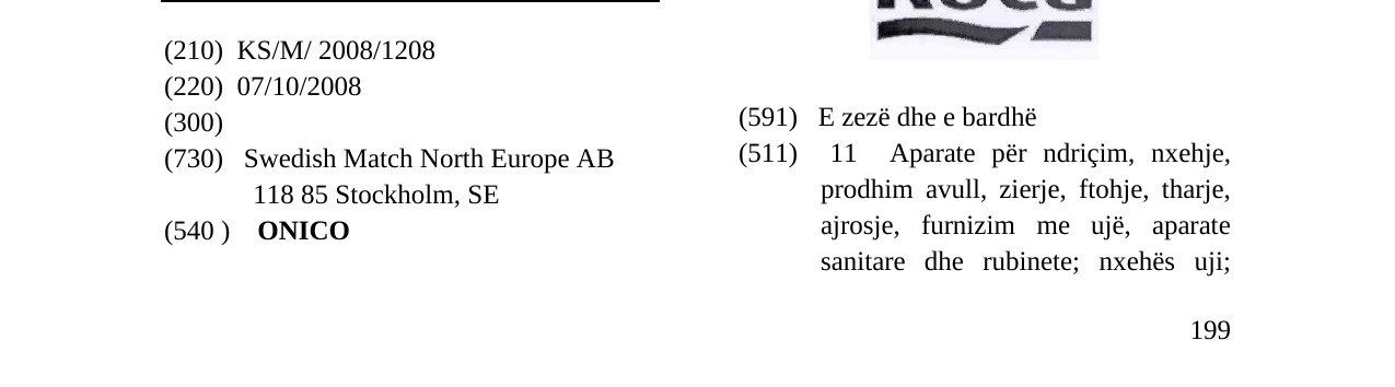 Zëri i markës ONICO në buletin
