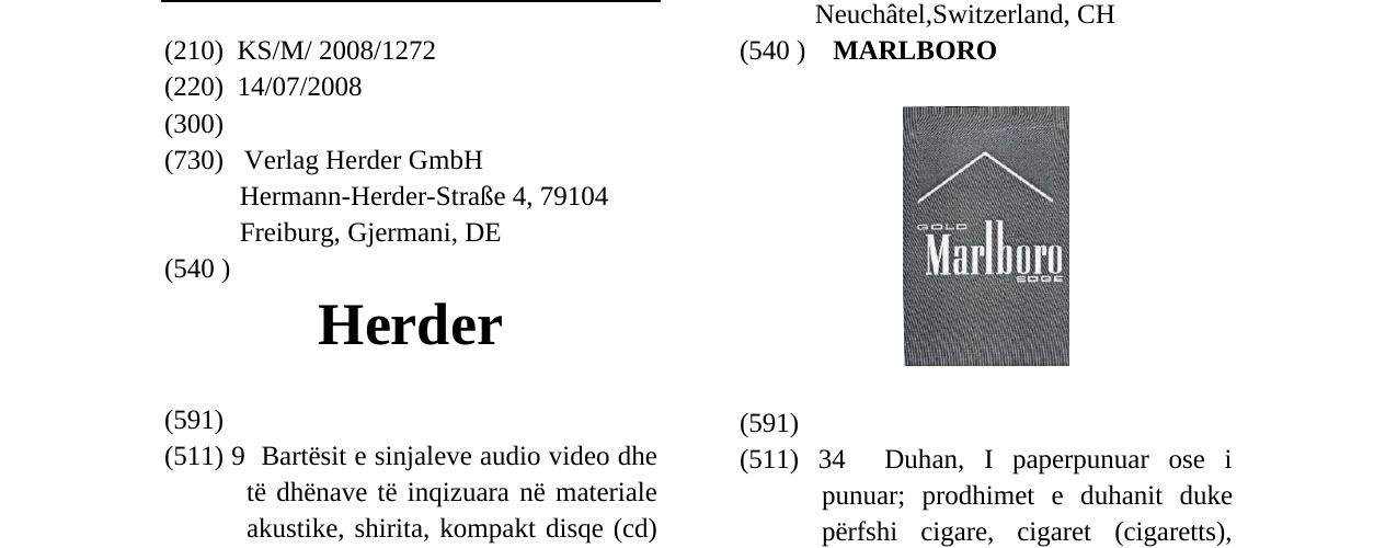 Zëri i markës Herder në buletin