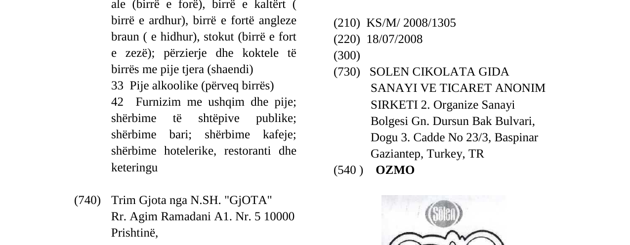 Zëri i markës OZMO në buletin