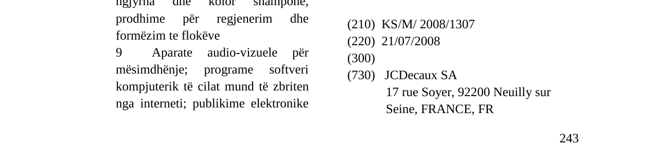 Zëri i markës JCDECAUX në buletin