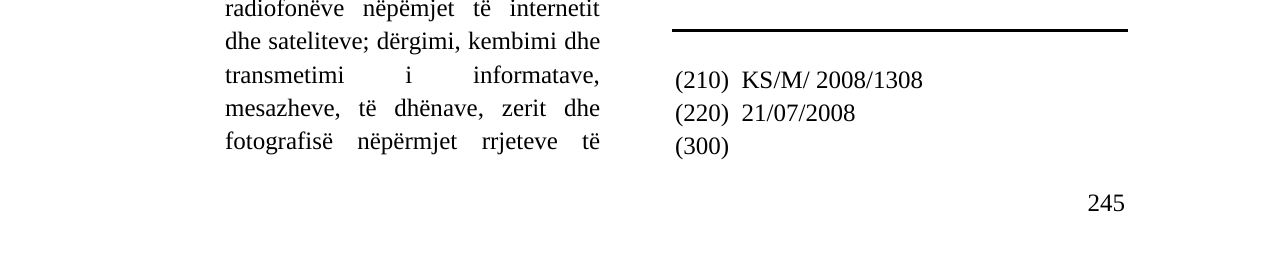 The entry of the trademark ALBI COMMERCE in the bulletin
