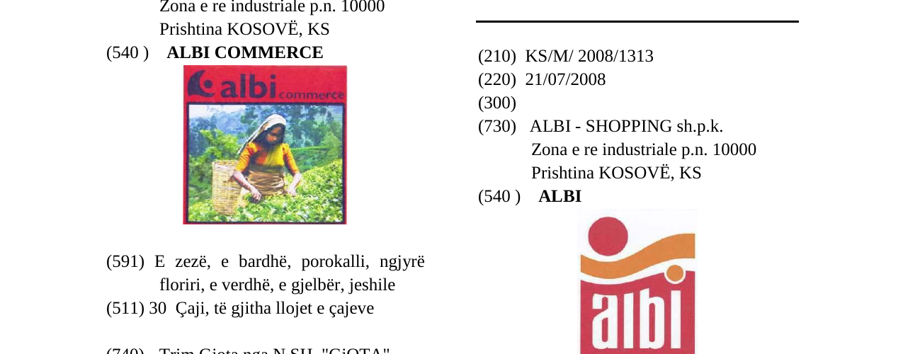 Zëri i markës ALBI në buletin