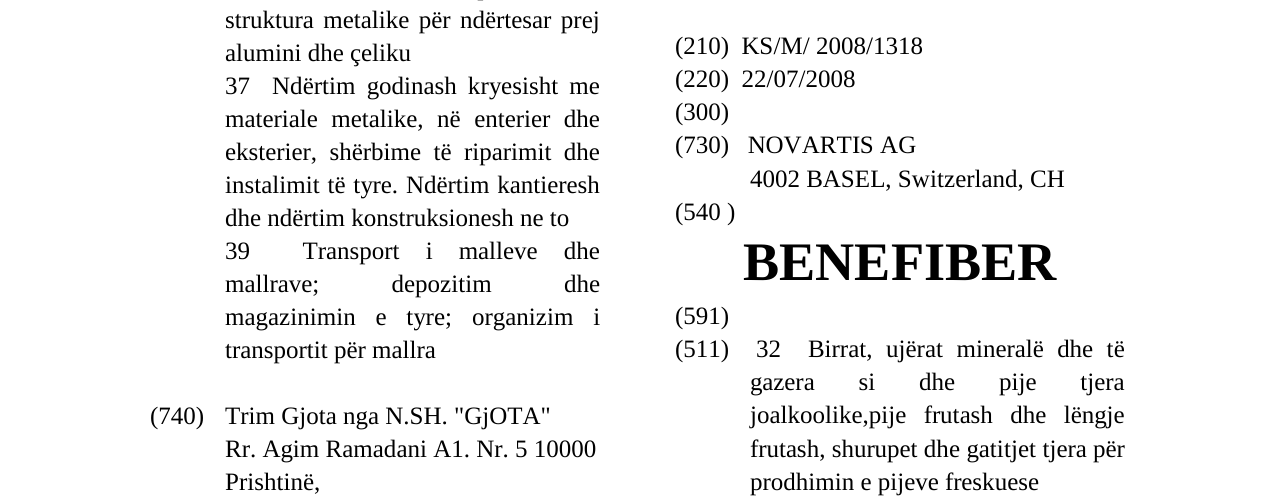 Zëri i markës BENEFIBER në buletin
