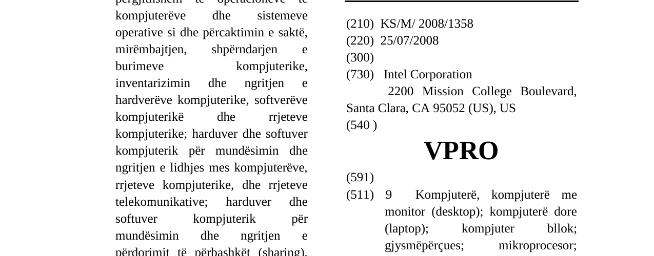 Zëri i markës VPRO në buletin