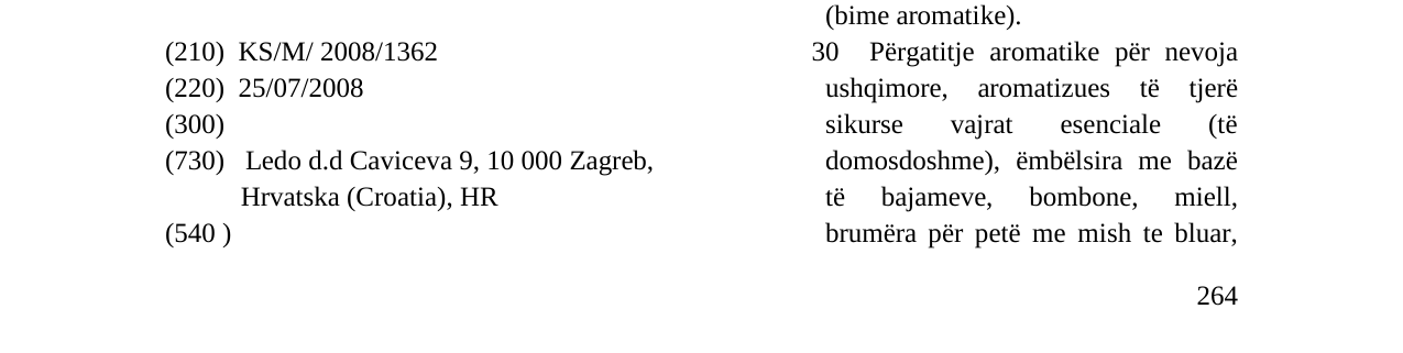 Zëri i markës GRANDISSIMO në buletin