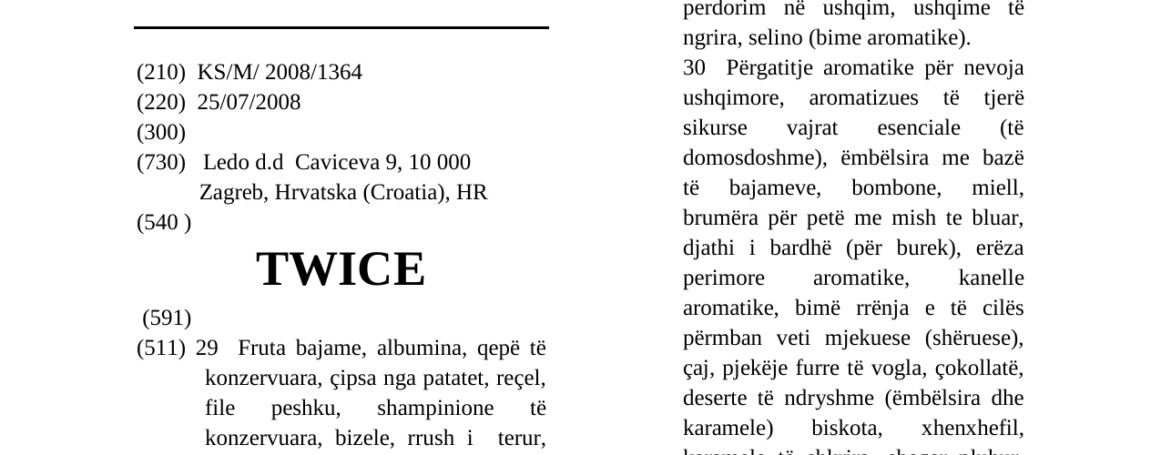 Zëri i markës TWICE në buletin