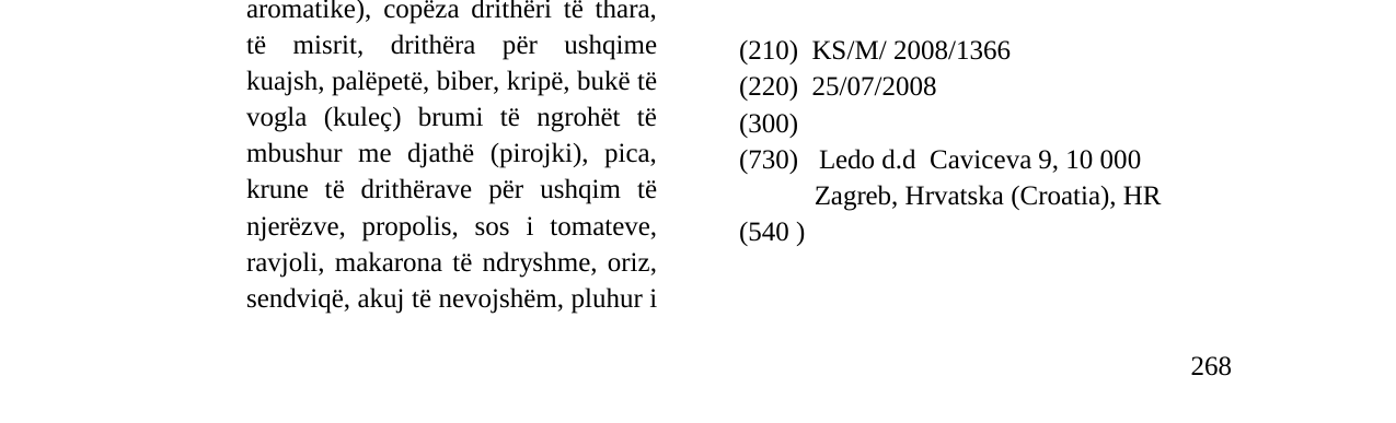 Zëri i markës LEDO KORNET VANILIJA në buletin