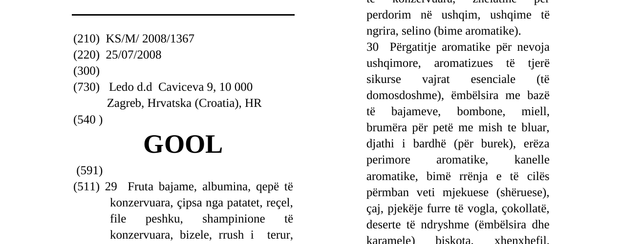 Zëri i markës GOOL në buletin