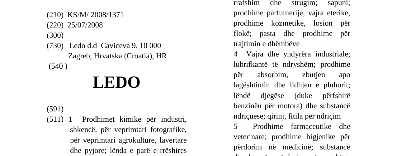 Zëri i markës LEDO në buletin