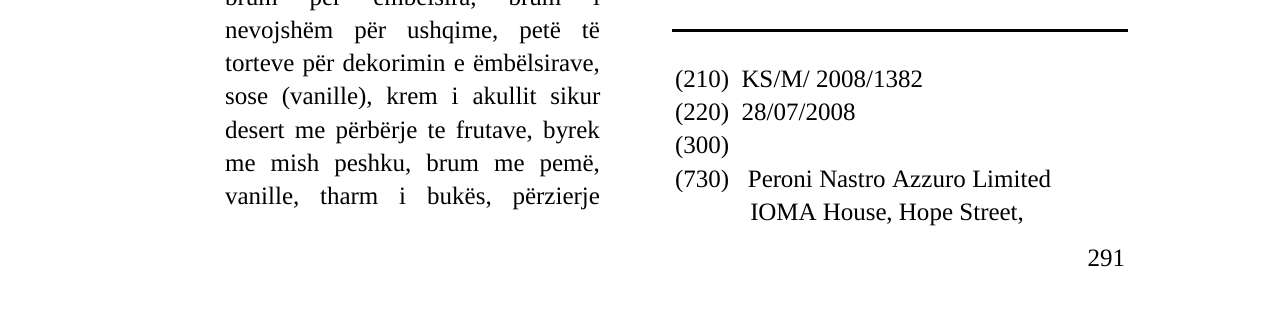 Zëri i markës PERONI NASTRO AZZURO në buletin