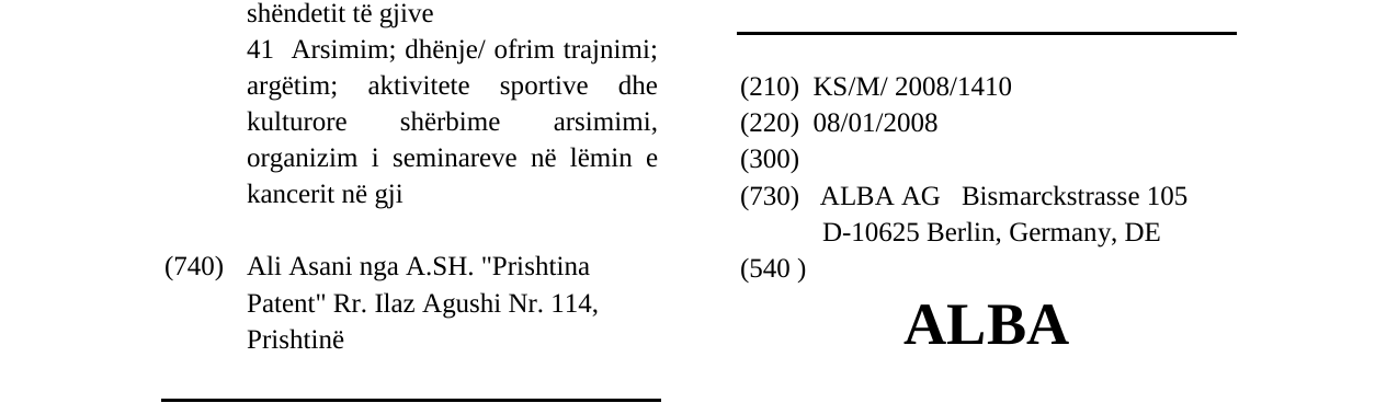 Zëri i markës ALBA në buletin