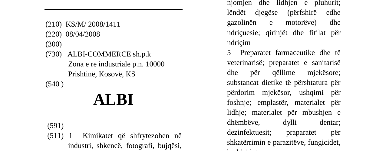 Zëri i markës ALBI në buletin