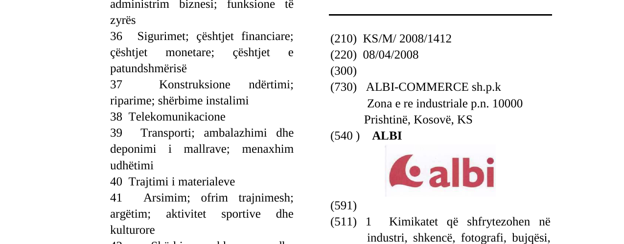 Zëri i markës ALBI në buletin