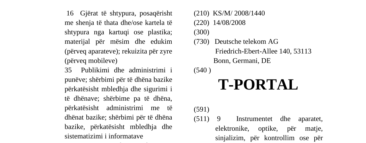Zëri i markës T-PORTAL në buletin