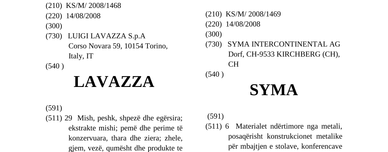 Zëri i markës SYMA në buletin