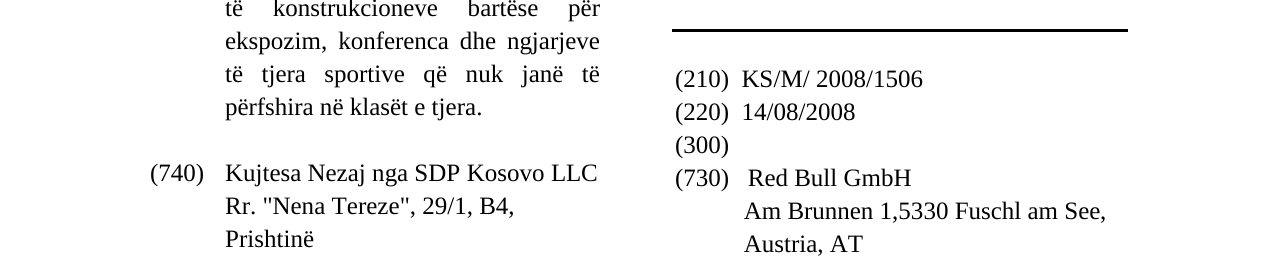 Zëri i markës TORO ROSSO në buletin