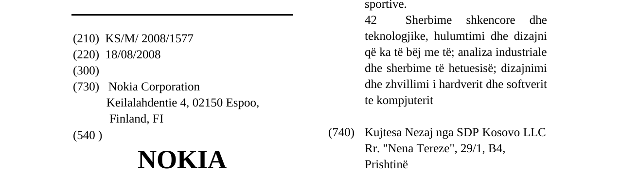Zëri i markës NOKIA në buletin
