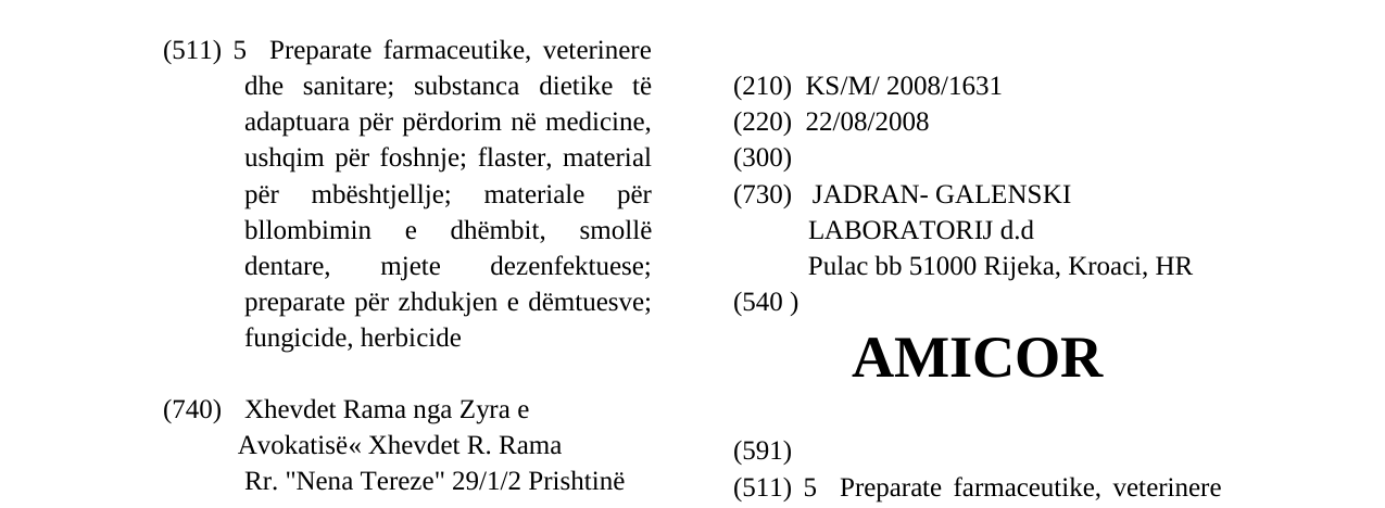 Zëri i markës AMICOR në buletin