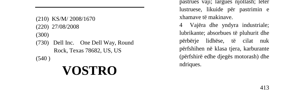 Zëri i markës VOSTRO në buletin