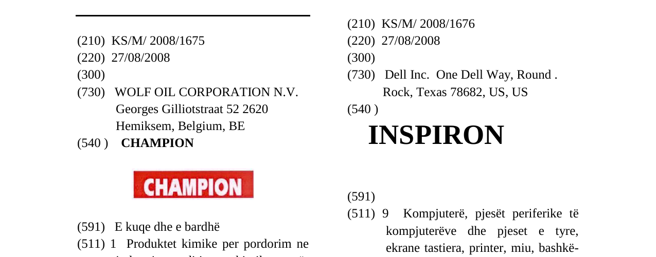 Zëri i markës CHAMPION në buletin